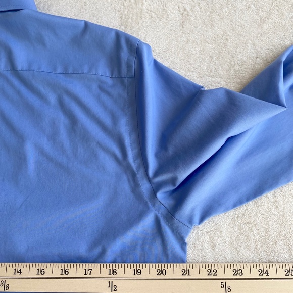 Stafford Tailored Culture Easy-Care Broadcloth Long Sleeves Shirt Men's 15.5 - Picture 8 of 10